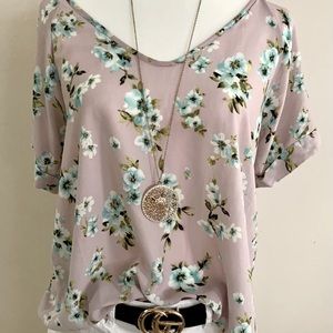 Sienna Sky Lavender Cold Shoulder Top
